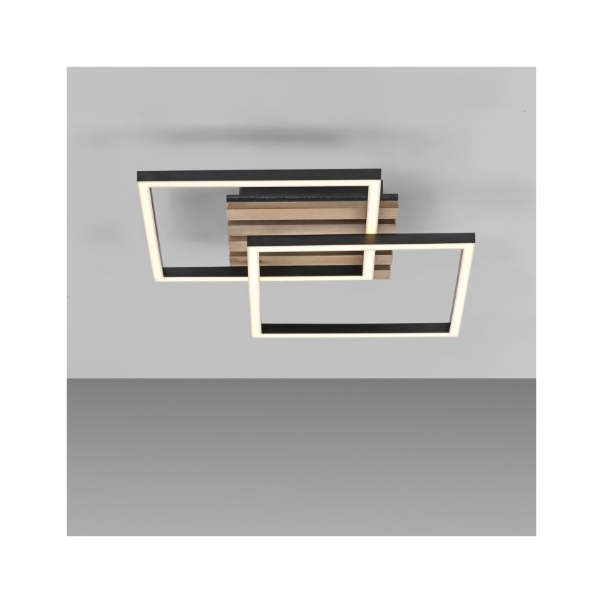 JUST LIGHT. 14053-79 - Luminaria de techo LED AKUSTIKA LED/15W/230V roble/negro
