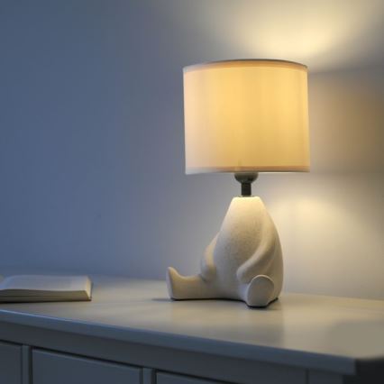 JUST LIGHT. 14190-39 - Lámpara de mesa TED 1xE27/25W/230V beige