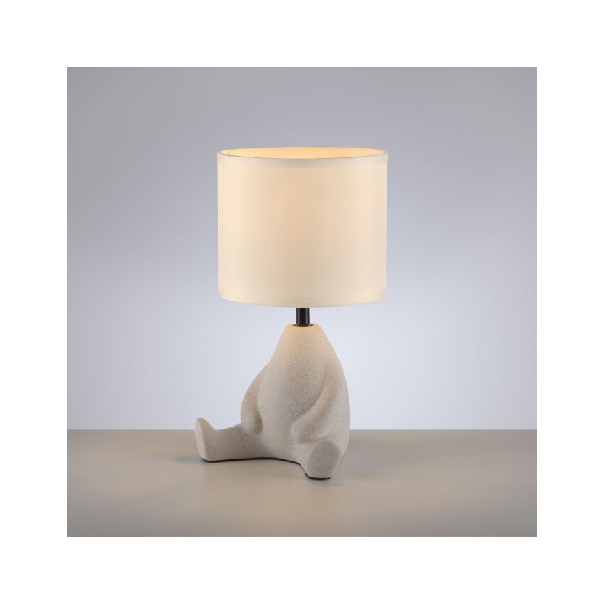 JUST LIGHT. 14190-39 - Lámpara de mesa TED 1xE27/25W/230V beige