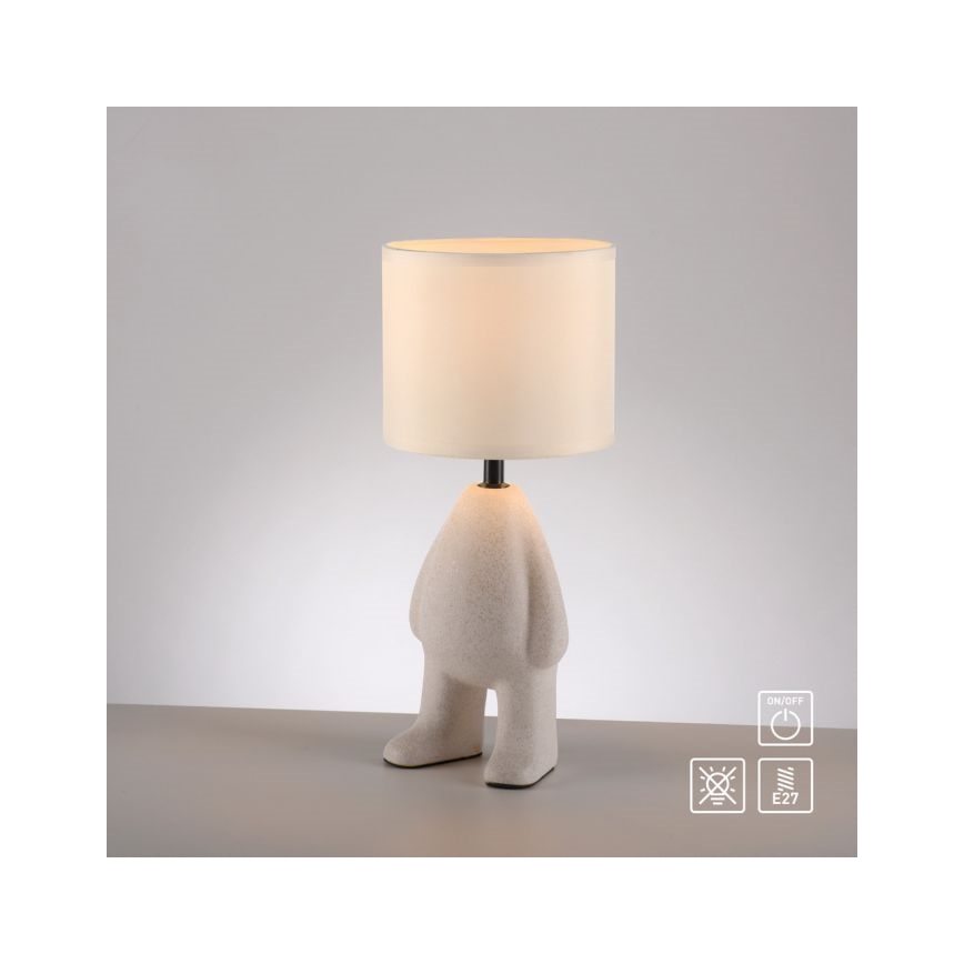 JUST LIGHT. 14191-39 - Lámpara de mesa TED 1xE27/25W/230V beige