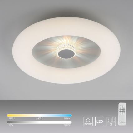 JUST LIGHT. 14383-16 - Plafón LED regulable VERTIGO LED/26W/230V 2700-5000K blanco + control remoto