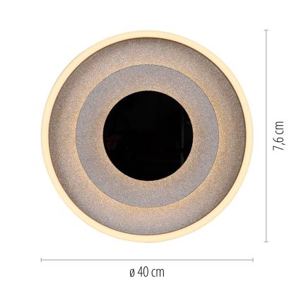 JUST LIGHT. 14409-21 - Lámpara de techo LED GLITTY LED/22W/230V Ø 40 cm negra