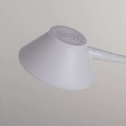 JUST LIGHT. 14414-16 - Lámpara de mesa LED regulable, flexible y táctil con carga inalámbrica PUCKI LED/4,5W/230V blanca