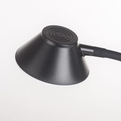 JUST LIGHT. 14414-18 - Lámpara de sobremesa LED regulable, flexible y táctil con carga inalámbrica PUCKI LED/4,5W/230V negra