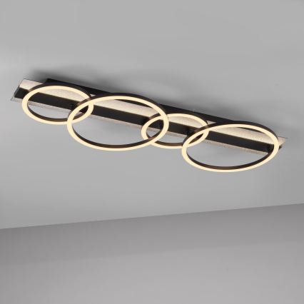 JUST LIGHT. 14426-21 - Lámpara de techo LED CICHIO LED/37W/230V + LED/9,5W 30x86 cm negra