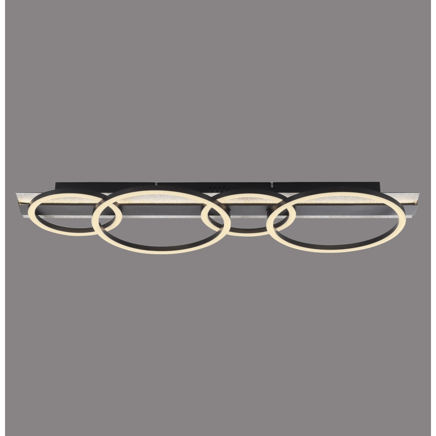 JUST LIGHT. 14426-21 - Lámpara de techo LED CICHIO LED/37W/230V + LED/9,5W 30x86 cm negra