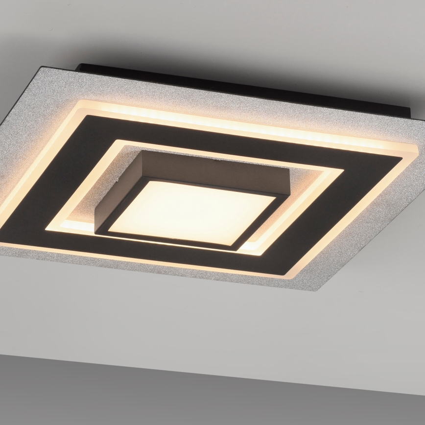 JUST LIGHT. 14439-21 - Plafón LED CICHIO LED/18,5W/230V + LED/9W 40x40 cm negro