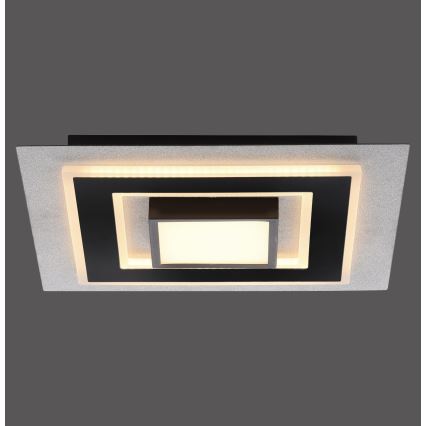 JUST LIGHT. 14439-21 - Plafón LED CICHIO LED/18,5W/230V + LED/9W 40x40 cm negro