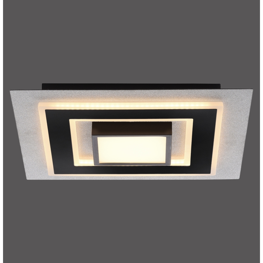 JUST LIGHT. 14439-21 - Plafón LED CICHIO LED/18,5W/230V + LED/9W 40x40 cm negro
