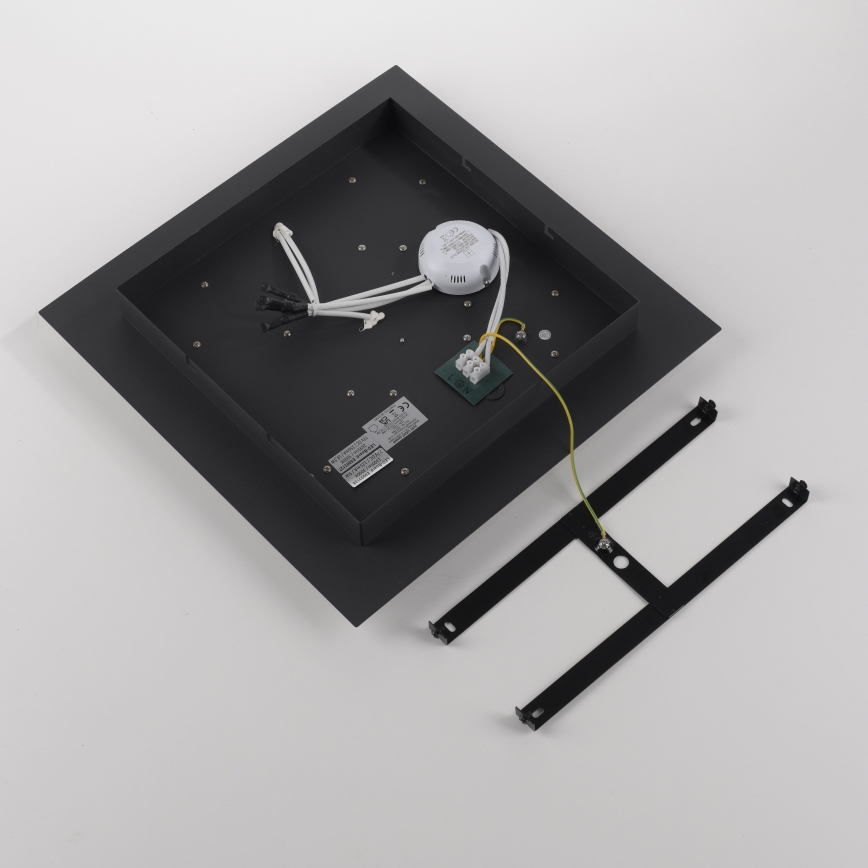JUST LIGHT. 14439-21 - Plafón LED CICHIO LED/18,5W/230V + LED/9W 40x40 cm negro
