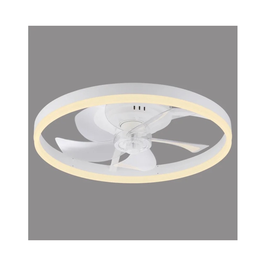 JUST LIGHT. 14624-16 - Ventilador de techo regulable con luz LED RITA LED/22W/230V 3000-6000K, diámetro 50 cm, blanco + mando a distancia