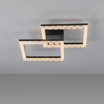 JUST LIGHT. 14732-18 - Luminaria de techo LED GLITRA LED/17,5W/230V 37,6x37,6 cm negra
