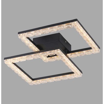 JUST LIGHT. 14732-18 - Luminaria de techo LED GLITRA LED/17,5W/230V 37,6x37,6 cm negra