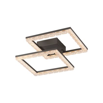JUST LIGHT. 14732-18 - Luminaria de techo LED GLITRA LED/17,5W/230V 37,6x37,6 cm negra