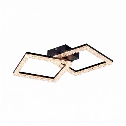 JUST LIGHT. 14732-18 - Luminaria de techo LED GLITRA LED/17,5W/230V 37,6x37,6 cm negra