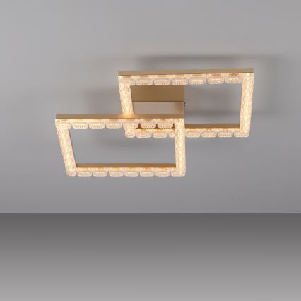 JUST LIGHT. 14732-60 - Plafón LED GLITRA LED/17,5W/230V 37,6x37,6 cm dorado