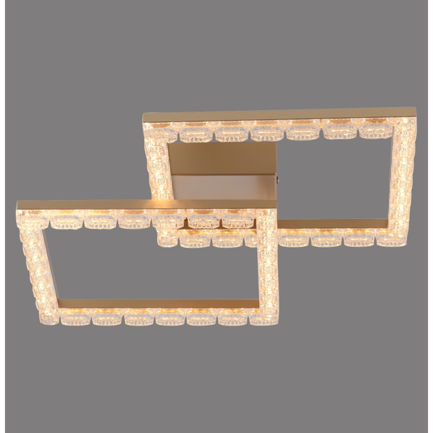 JUST LIGHT. 14732-60 - Plafón LED GLITRA LED/17,5W/230V 37,6x37,6 cm dorado