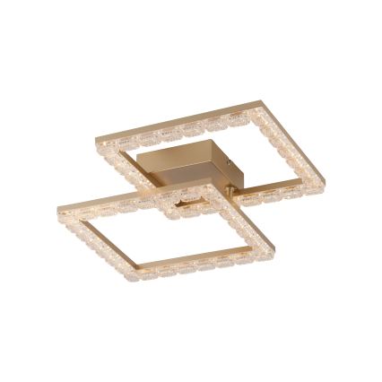 JUST LIGHT. 14732-60 - Plafón LED GLITRA LED/17,5W/230V 37,6x37,6 cm dorado
