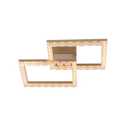 JUST LIGHT. 14732-60 - Plafón LED GLITRA LED/17,5W/230V 37,6x37,6 cm dorado