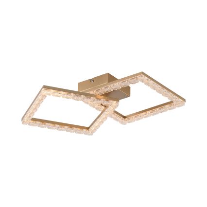 JUST LIGHT. 14732-60 - Plafón LED GLITRA LED/17,5W/230V 37,6x37,6 cm dorado