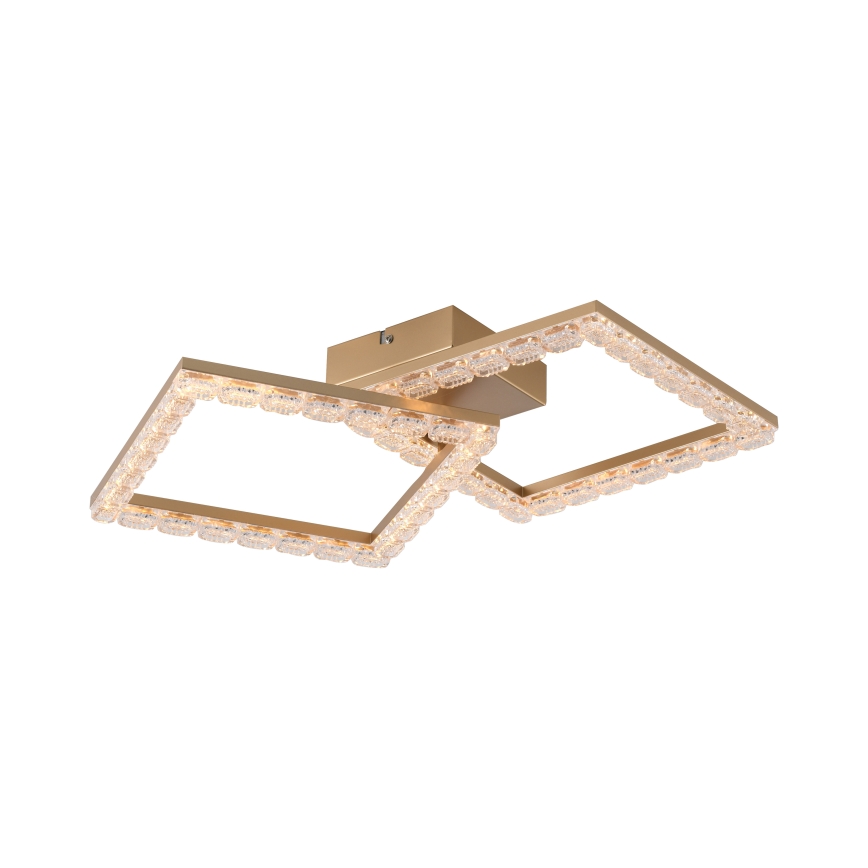 JUST LIGHT. 14732-60 - Plafón LED GLITRA LED/17,5W/230V 37,6x37,6 cm dorado