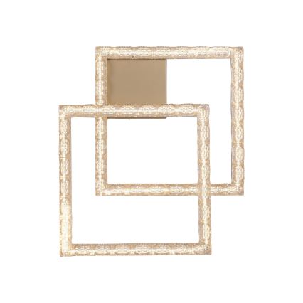JUST LIGHT. 14732-60 - Plafón LED GLITRA LED/17,5W/230V 37,6x37,6 cm dorado