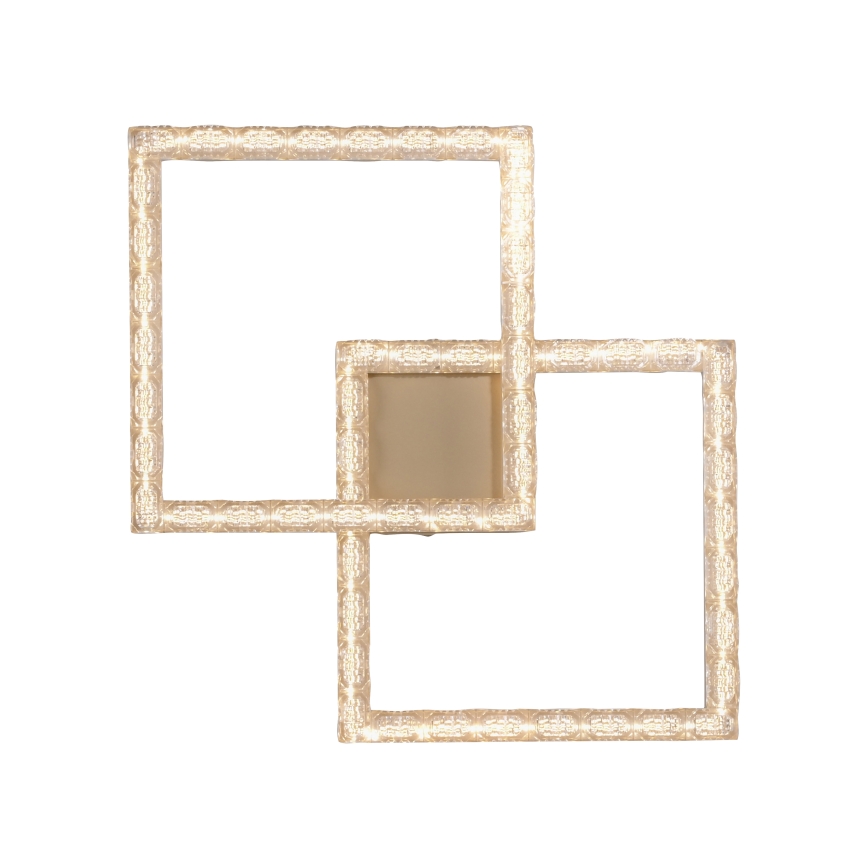 JUST LIGHT. 14732-60 - Plafón LED GLITRA LED/17,5W/230V 37,6x37,6 cm dorado
