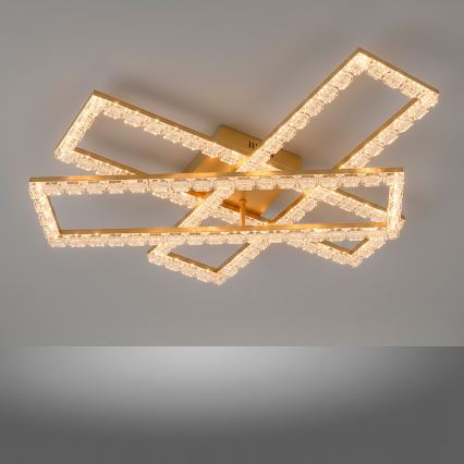 JUST LIGHT. 14733-60 - Luminaria de techo LED GLITRA LED/35W/230V 57,25x72,05 cm dorada