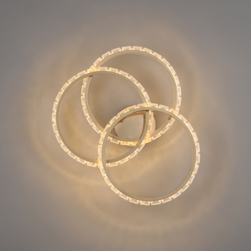 JUST LIGHT. 14734-60 - Lámpara de techo LED GLITRA LED/37W/230V Ø 50 cm dorada