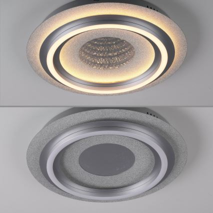 JUST LIGHT. 15089-21 - Luminaria de techo LED CICHIO LED/36W/230V Ø 40 cm cromo mate