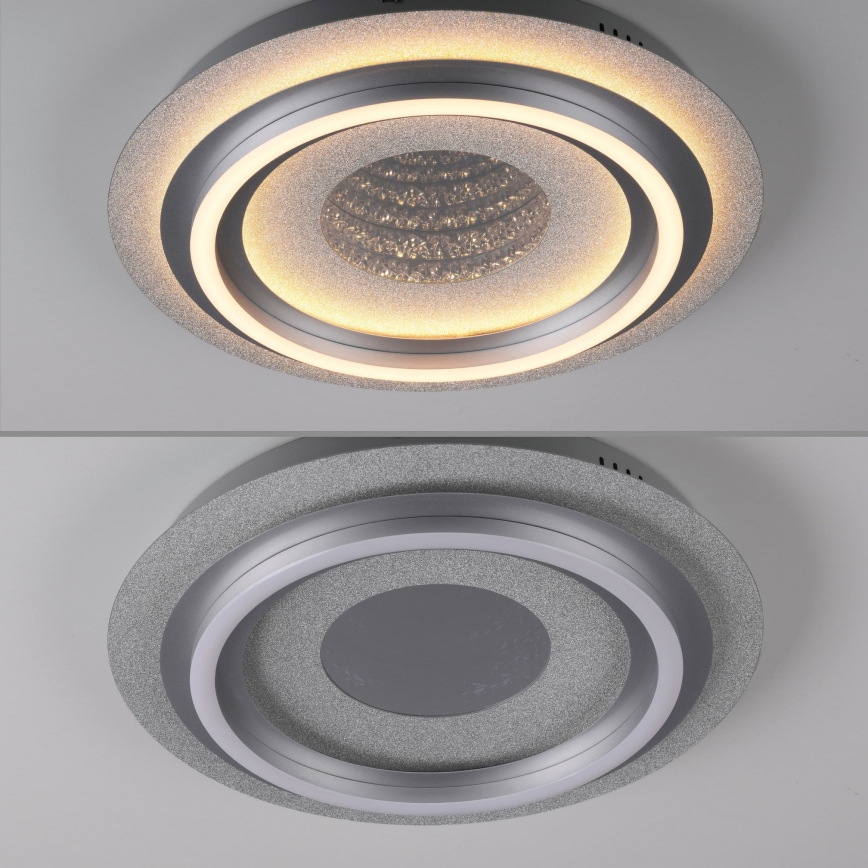 JUST LIGHT. 15089-21 - Luminaria de techo LED CICHIO LED/36W/230V Ø 40 cm cromo mate