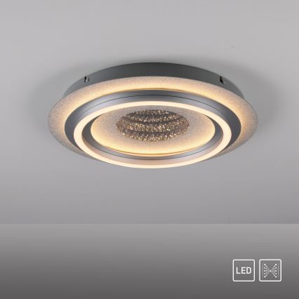 JUST LIGHT. 15089-21 - Luminaria de techo LED CICHIO LED/36W/230V Ø 40 cm cromo mate