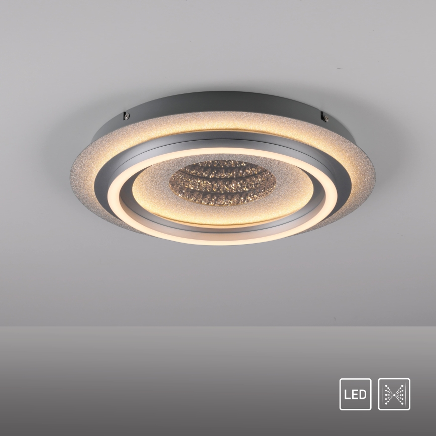 JUST LIGHT. 15089-21 - Luminaria de techo LED CICHIO LED/36W/230V Ø 40 cm cromo mate
