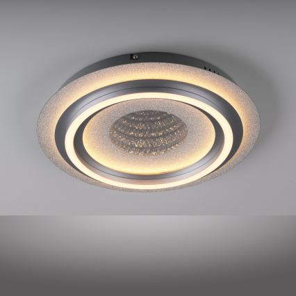 JUST LIGHT. 15089-21 - Luminaria de techo LED CICHIO LED/36W/230V Ø 40 cm cromo mate