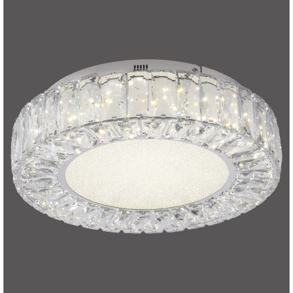 JUST LIGHT. 15221-17 - Lámpara de techo LED KULUNKA LED/32W/230V Ø 37 cm cromo brillante