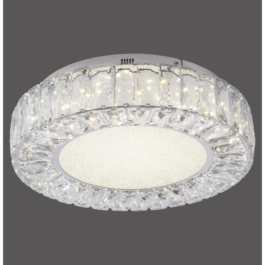 JUST LIGHT. 15221-17 - Lámpara de techo LED KULUNKA LED/32W/230V Ø 37 cm cromo brillante