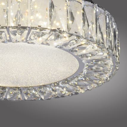 JUST LIGHT. 15221-17 - Lámpara de techo LED KULUNKA LED/32W/230V Ø 37 cm cromo brillante