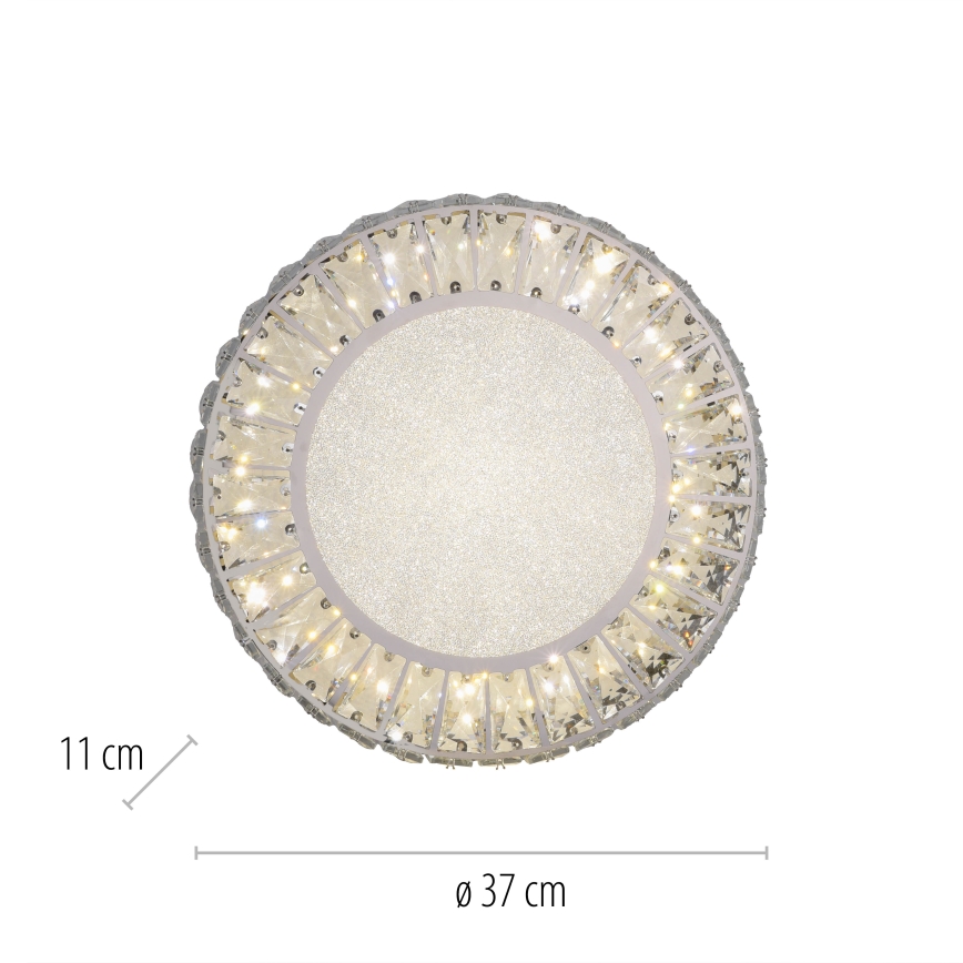JUST LIGHT. 15221-17 - Lámpara de techo LED KULUNKA LED/32W/230V Ø 37 cm cromo brillante