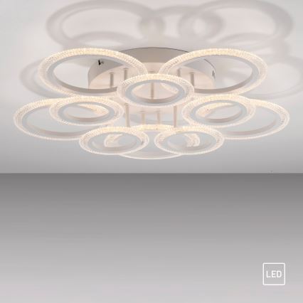 JUST LIGHT. 15268-16 - Lámpara de techo LED CRYSTALLO LED/48,5W/230V diámetro 68,6 cm blanca