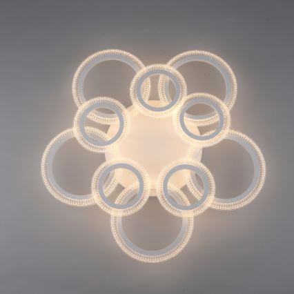 JUST LIGHT. 15268-16 - Lámpara de techo LED CRYSTALLO LED/48,5W/230V diámetro 68,6 cm blanca