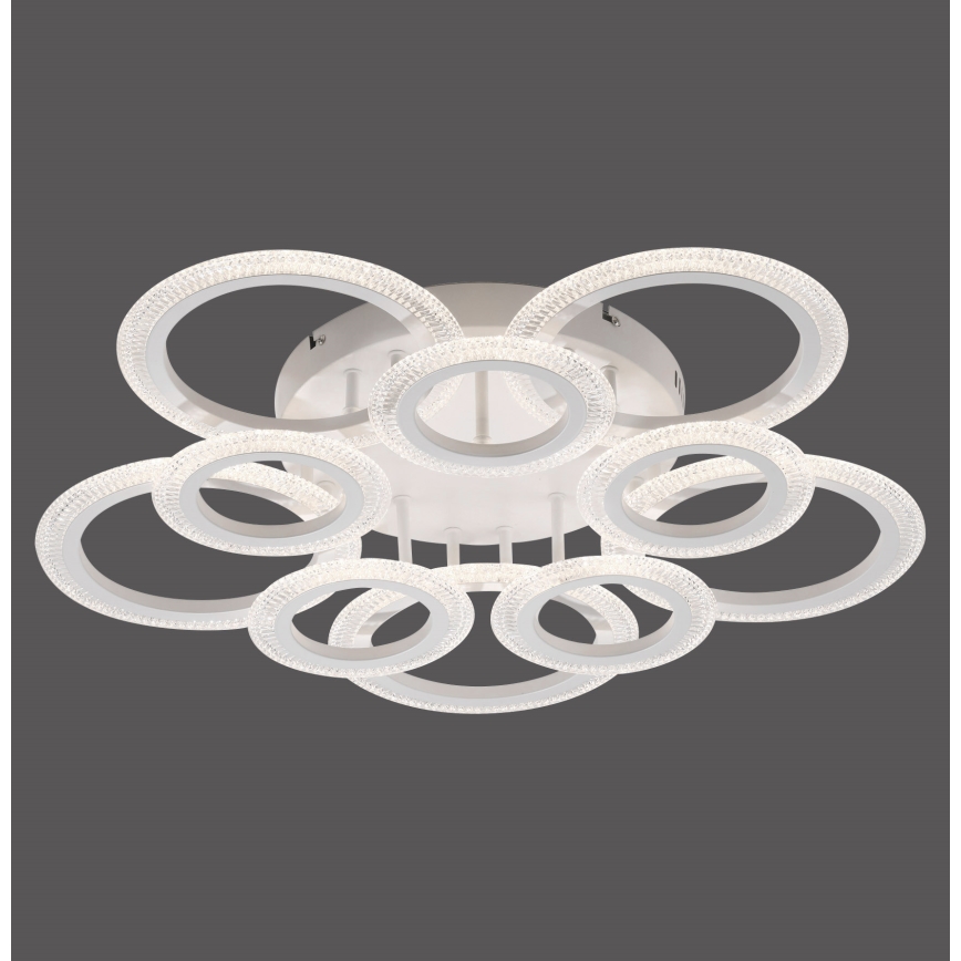 JUST LIGHT. 15268-16 - Lámpara de techo LED CRYSTALLO LED/48,5W/230V diámetro 68,6 cm blanca