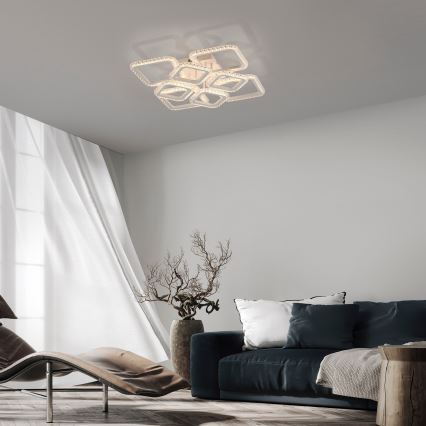 JUST LIGHT. 15269-16 - Plafón LED CRYSTALLO LED/43,5W/230V 49x49 cm blanco