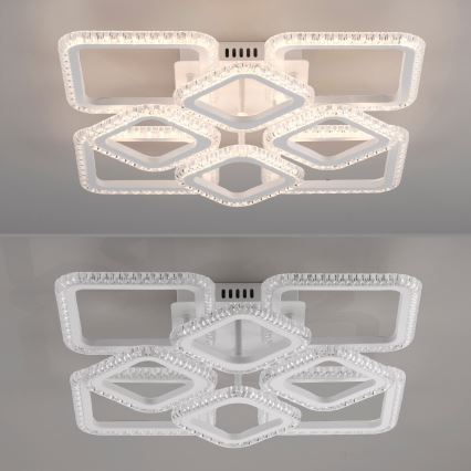 JUST LIGHT. 15269-16 - Plafón LED CRYSTALLO LED/43,5W/230V 49x49 cm blanco