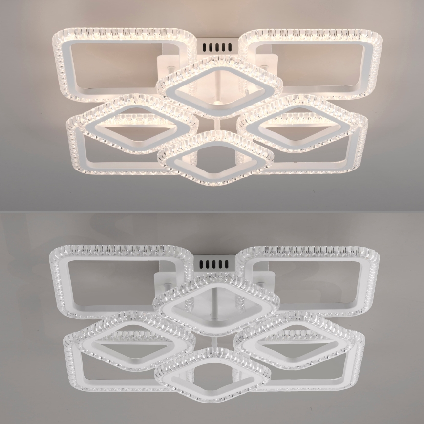 JUST LIGHT. 15269-16 - Plafón LED CRYSTALLO LED/43,5W/230V 49x49 cm blanco