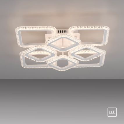JUST LIGHT. 15269-16 - Plafón LED CRYSTALLO LED/43,5W/230V 49x49 cm blanco