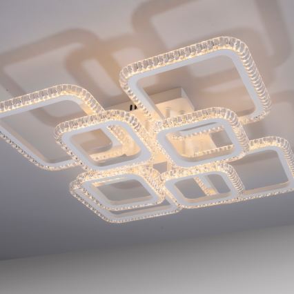 JUST LIGHT. 15269-16 - Plafón LED CRYSTALLO LED/43,5W/230V 49x49 cm blanco