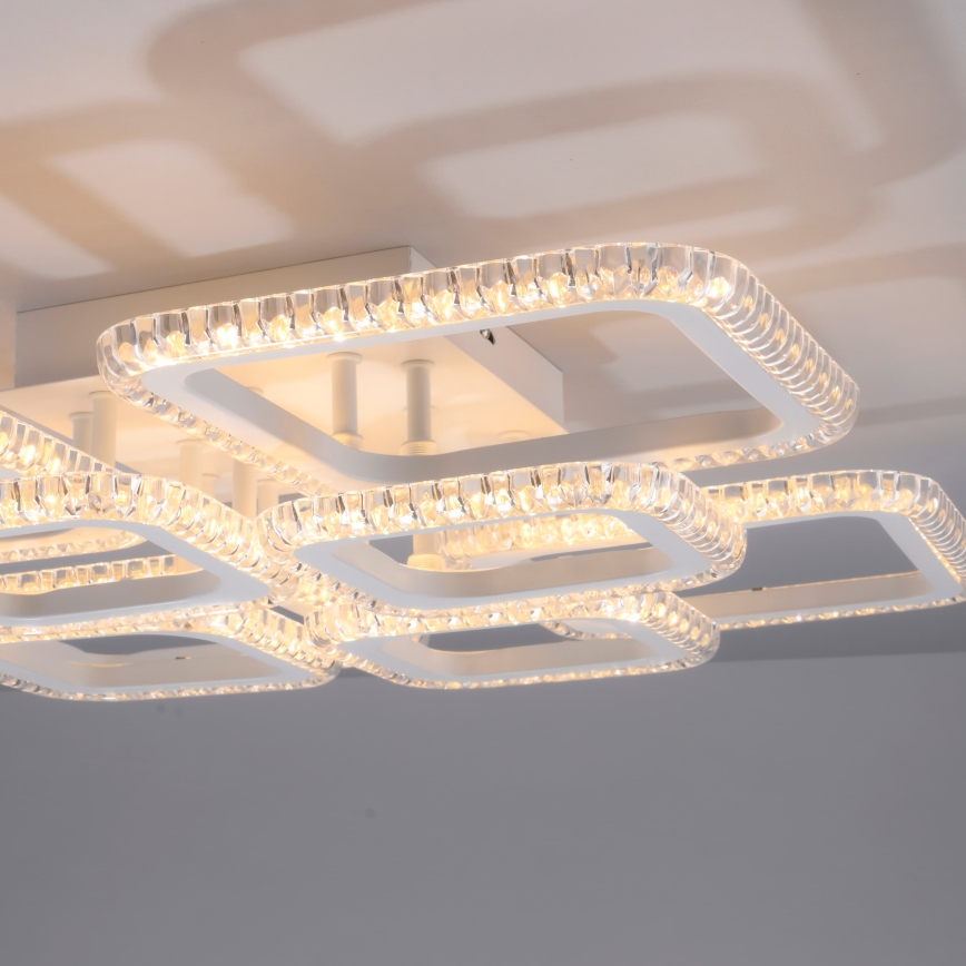 JUST LIGHT. 15269-16 - Plafón LED CRYSTALLO LED/43,5W/230V 49x49 cm blanco