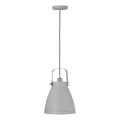 JUST LIGHT. L11160-16 - Lámpara colgante EVA 1xE27/60W/230V diá. 26,5 gris