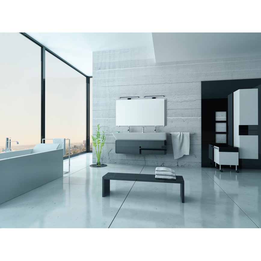 Iluminación LED para espejo de baño ASTEN LED/12W/230V IP44 negro