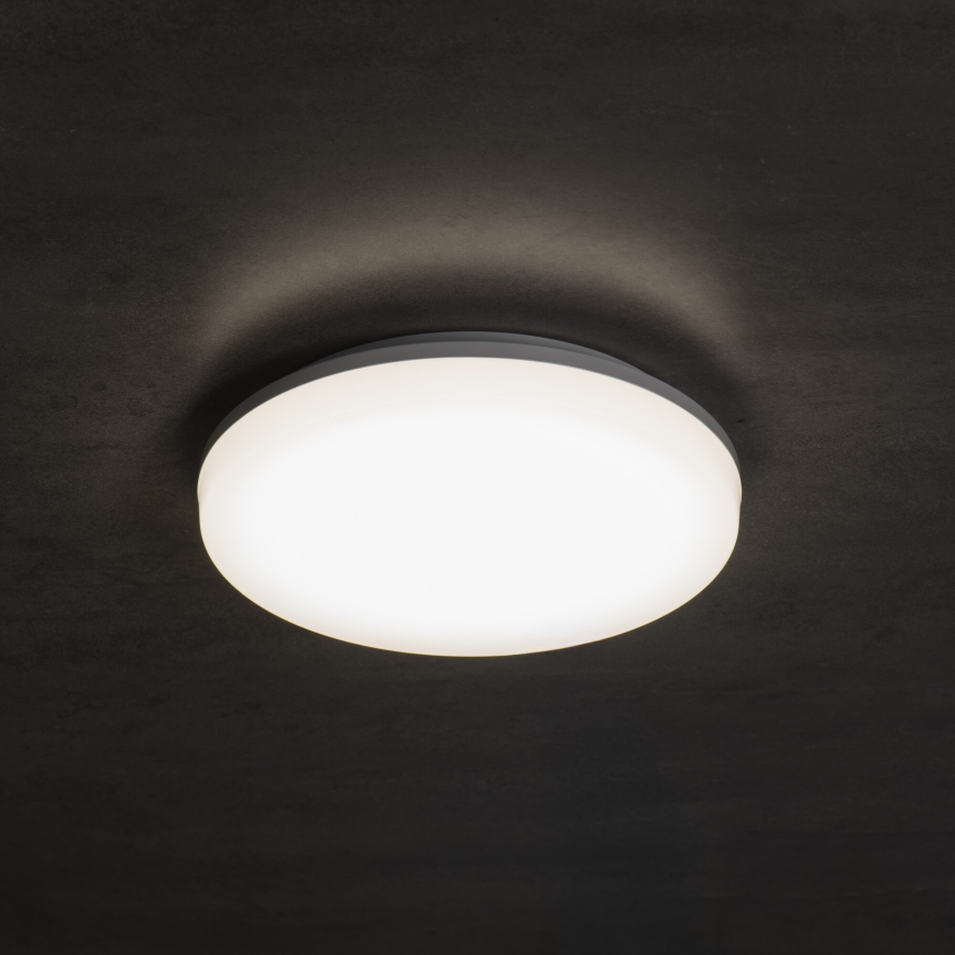 Luminaria LED de techo VARSO con sensor de movimiento y sensor crepuscular LED/22/30W/230V 3000/4000/6500K Ø 33 cm IP54
